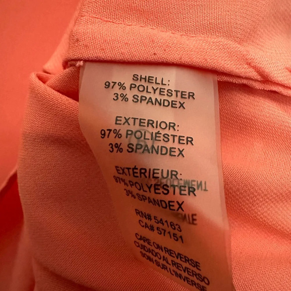Calvin Klein Front Pocket Tank Keyhole Back Size 3X Career Wear Salmon - Picture 4 of 5